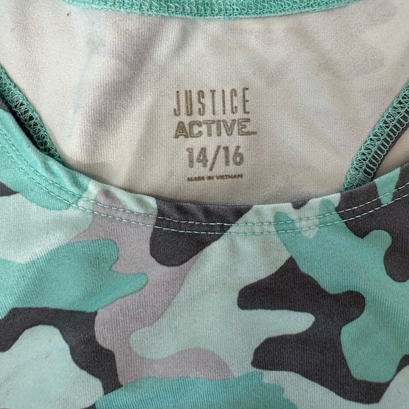 Justice size 14-16 cheer tank top with sports bra , short & matching headband - Picture 9 of 12